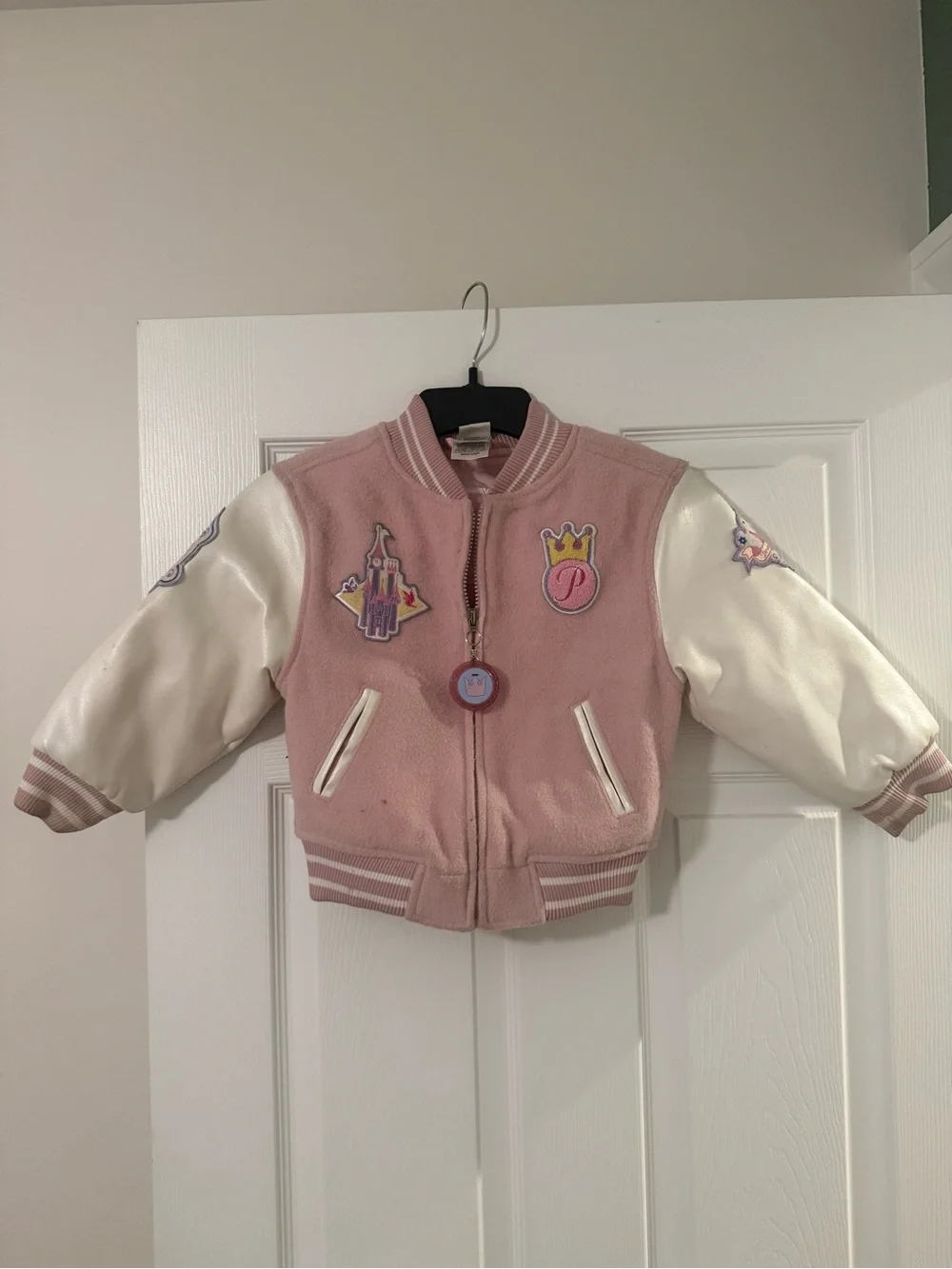 Disney Princess Girls Varsity Style Jacket Size XS 4/5
